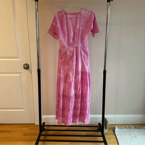 Loveshackfancy Pink Tie-dye Maxi Dress - Picture 3 of 4